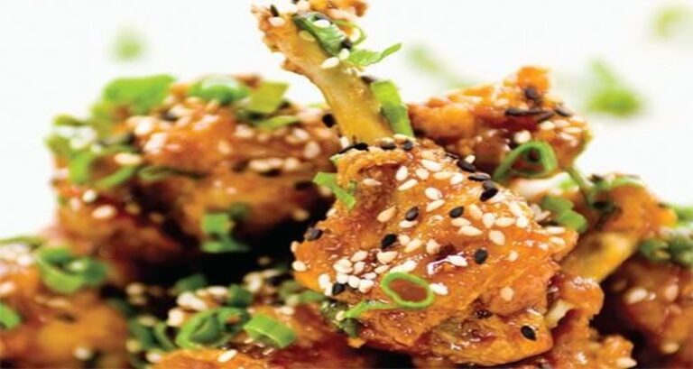 Φτερούγες κοτόπουλου με σουσάμι